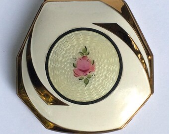 Art Deco Enamel Compact Elgin American