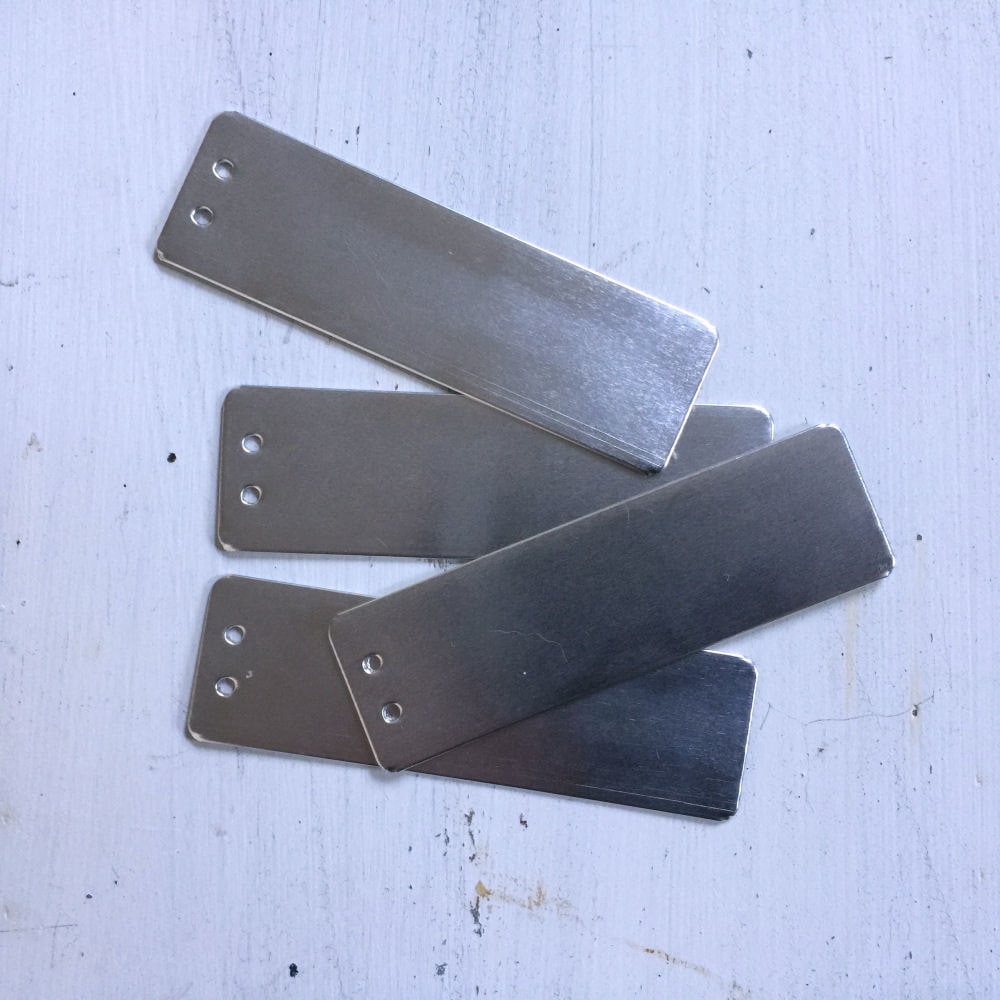 100 Small Aluminum Tags, Tree ID Tags, Garden Labels, Silver Metal