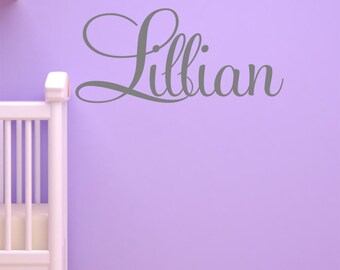 Custom Name Vinyl Decal - Children's Name Vinyl Decal, Home Decor, Bedroom Decor, Children's Name Vinyl Lettering, Children's Name, 30x13.6