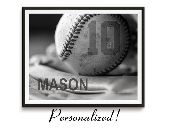 Personalized baseball gifts, Baseball art, Game room art, Baseball gift, Canvas Sports decor, Boys room art, team gifts, Sports // Baseball