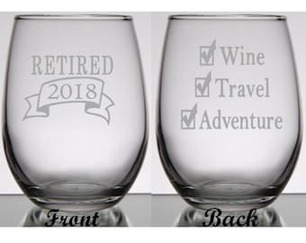 Retirement Gifts for Women, Retirement Gift for Man, Retirement Wine Glass, Boss Retirement Gift, Retirement Gift Idea, Retirement Party
