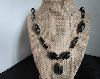 Assorted Black Beaded Necklace