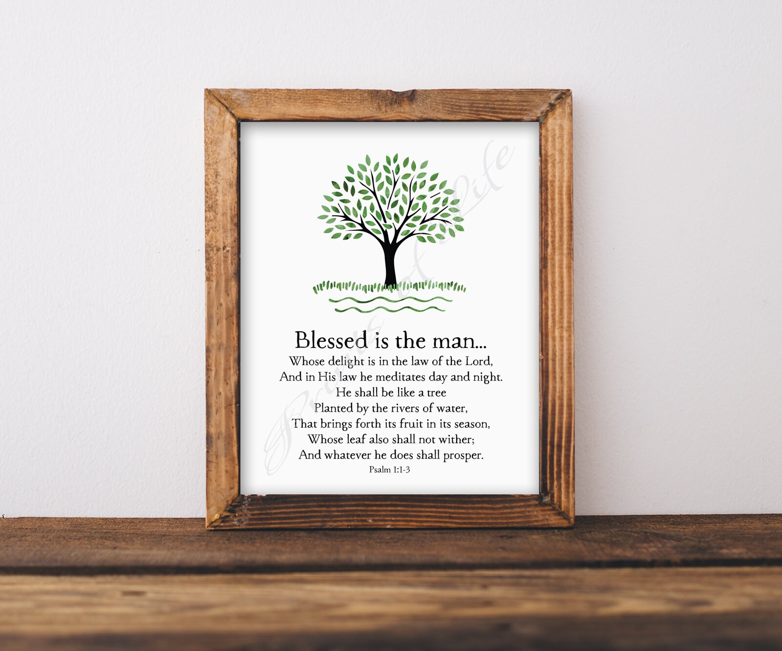Christian wall art. Blessed is the man. Psalm 113 Instant