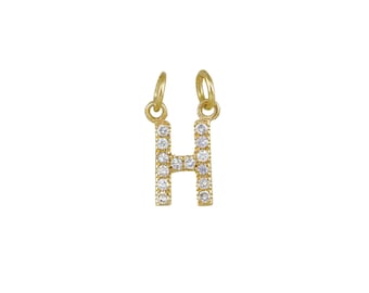 14k Yellow Gold initial Charms E14YC237