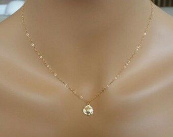 Sale!-Sterling Silver Sand Dollar Necklace-Gold Filled Sand Dollar Necklace-Layering Necklace-Everyday necklace-Dainty Necklace
