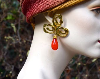 MERCEDES ROBIROSA 1980 Trefoil Earrings