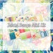 Island Escape - MINI Weekly Decorative Kit - June Summer Florals Blooms Gold Glitter Navy Pink Green - 3 sticker sheets