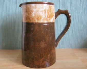 Vintage Brown Pottery Jug/Pitcher
