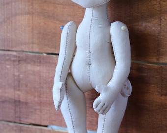 Body doll 8.2in, blank, body, idea, imagination doll bodies , blank rag doll, doll body,the body of the doll made of cloth