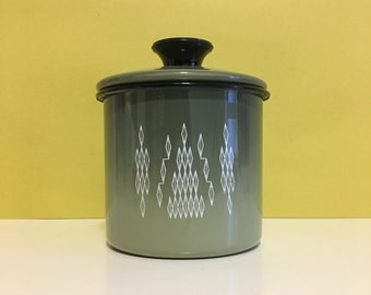 Vintage Enameled Lidded Canister