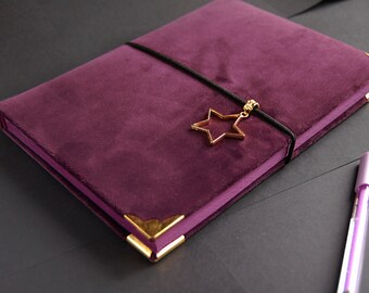 Notebook with dark purple paper