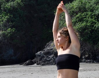 Small,Navy,Bandeau,tube top,bra,yoga,clothes,organic,elven,festival,hoolahooping,firedancing,handmade,woman,benuapparel
