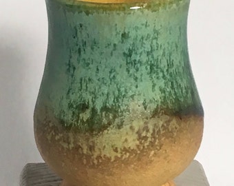 Handmade Pottery Whiskey Glass, Ceramic Mug, Decorated Mug, Wine Glass, Gold Mug, 0826
