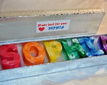 Personalized Name Crayon Set - Choose Your Design - Great Gift for Easter Valentines Birthday Christmas - Perfect Gift!