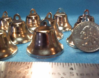 Wedding Bells, Kissing Bells, Wedding Favor, Bells, Silver Bells, 10 PIECES IN A SET, Ornimental Bells, Church Safe, Environmentally Safe