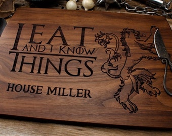 Game of Thrones Cutting Board, GOT cutting board, House Lannister, Westeros, Game of thrones gift, GOT fan, Gift for him, Gift for her,