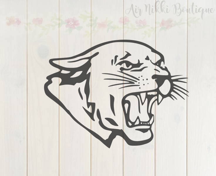 Cougar Cat SVG PNG DXF files instant download