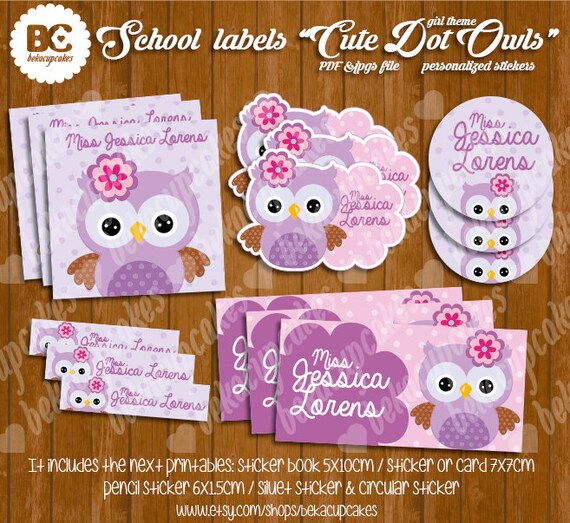 Items similar to Back to School Labels Personalized book labels,