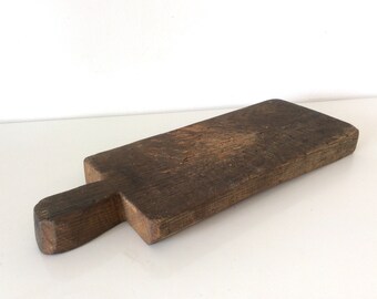 Vintage Wooden Cutting Board, French Cutting Board, Primitive Chopping Board, Antique Board, French Cheese Plate, Rustic Butcher Block.