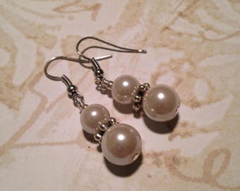 Pink blush dangle earrings