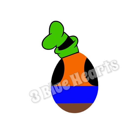 Goofy Easter Egg SVG dxf pdf Studio Disney Easter Egg SVG dxf