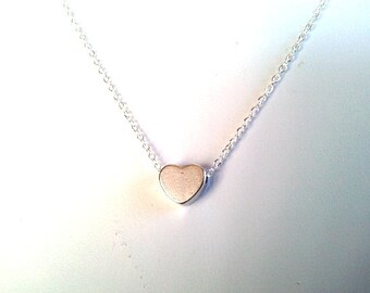 Tiny Heart pendant Necklace, heart charm necklace - lovely gift, graduation gifts,Git for her, Infinity love gift