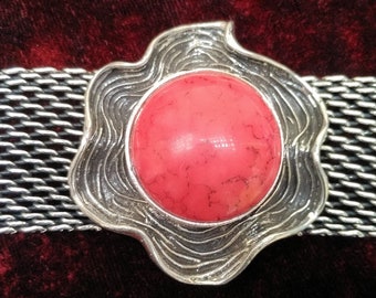 Blushing Sun White Metal Bracelet