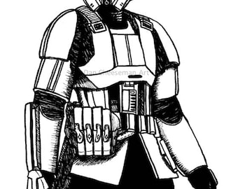 Star Wars Rogue One Shoretrooper Print