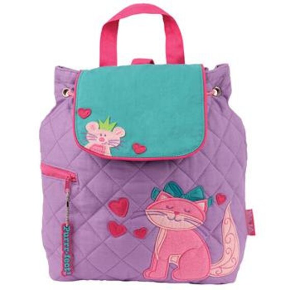 FREE PERSONALIZATION, Children's Backpack, Custom Embroidery, Monogram, Stephen Joseph, Personalized Cat Backpack, Kitten, Kitty