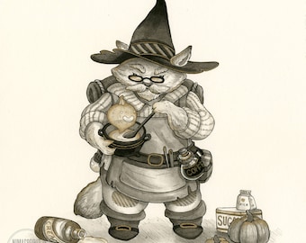 Pumpkin Latte Brewmaster - Original Painting