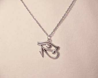 Necklace~ Eye of Horus-Eye of Ra-Egyptian necklace-Eye of Horus charm-Eye of Ra charm necklace-Egyptian jewelry-SILVER-BRONZE-GOLD-Aida-Ra