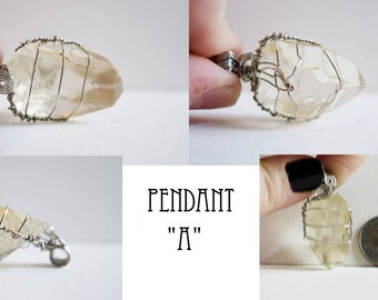 Amphibole Quartz Pendant