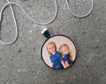Personalized Photo 1" Glass Tile Necklace - Makes a great gift