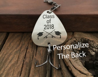 Class of 2018 Lure with Grad Cap Graduation Lure Gift Graduate Fishing Lure Gift 2018 Gift Boy Gift for Him Fishing Graduation Gift Idea
