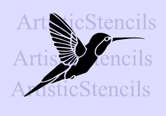 Hummingbird Stencil Various Sizes