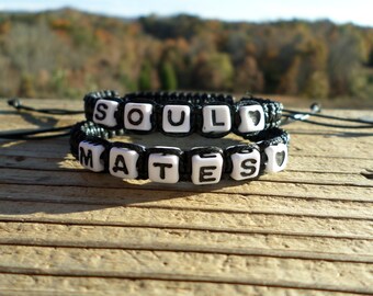 His Hers Bracelets, Soul Mates, Couples Bracelets