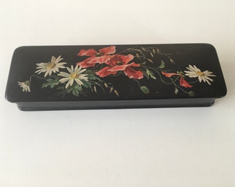 Victorian Hand-Painted Trinket Jewellery Box