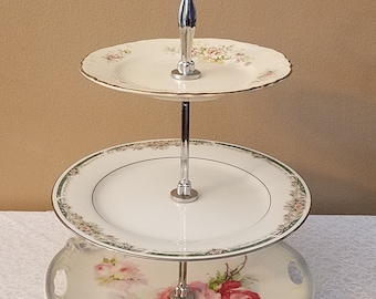 Mismatched 3 tiered cake stand