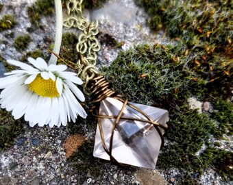 Smoky Quartz Necklace / Quartz Jewelry / Smoky Quartz Jewelry / Boho Necklace / Crystal Jewelry / Crystal Necklace / Wire Wrapped Necklace