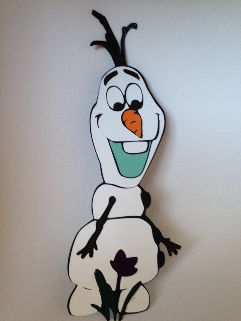 Olaf Frozen Die Cut with Flower