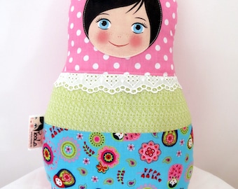 Babushka matryoshka softie plush doll pillow gift, Medium, 38cm/15" tall