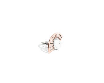 Kinetic Ring - Sterling Silver, Copper - One of a kind.