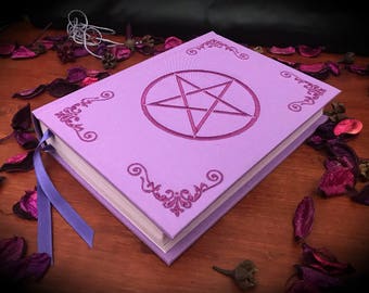 Book of shadows / Diary "Purple Pentacle" paganism pagan symbolism wicca handcrafted journal wizardry