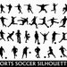 Soccer Clip Art Graphic Football Sports Clipart Digital Scrapbook Silhouettes Digital Download Transparent PNG Vector Commercial Use