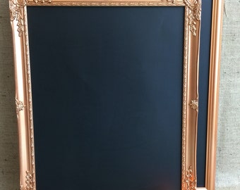 Large COPPER / ROSE GOLD Chalk Board - Copper Blackboard / Framed Chalk Board / Copper Message Board / Copper Home and Office Decor