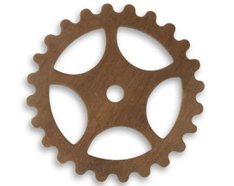 4 pieces 25mm Antique Brass Spoke by Vintaj Item HW0069