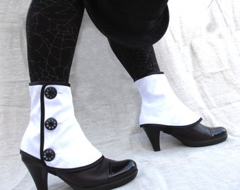 Low spats waterproof with buttons victorian steampunk Gaiters bootcover