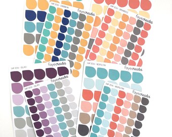 Teardrop stickers (inkWELL Press colors)