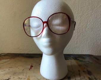 Vintage Women's Eyeglasses, Vintage 70's Eyewear Large Geometric Secretary Eyeglasses