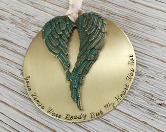 Miscarriage Ornament, Memorial Ornament, Christmas Ornament, Infant Loss, Angel Wing Ornament, Personalized Ornament, In Memory of, Sympathy
